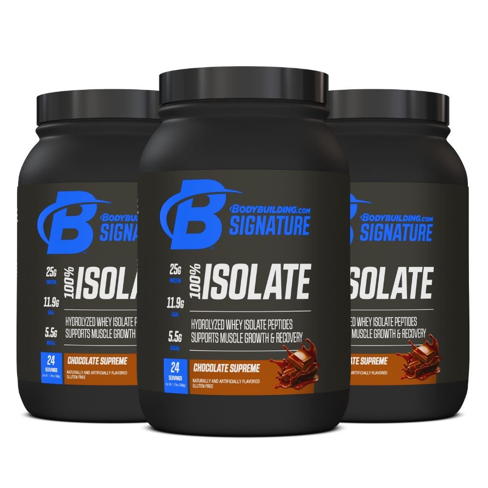 3 - Pack Bodybuilding.com Signature 100% Isolate, 72 Total Servings - Bodybuilding.com
